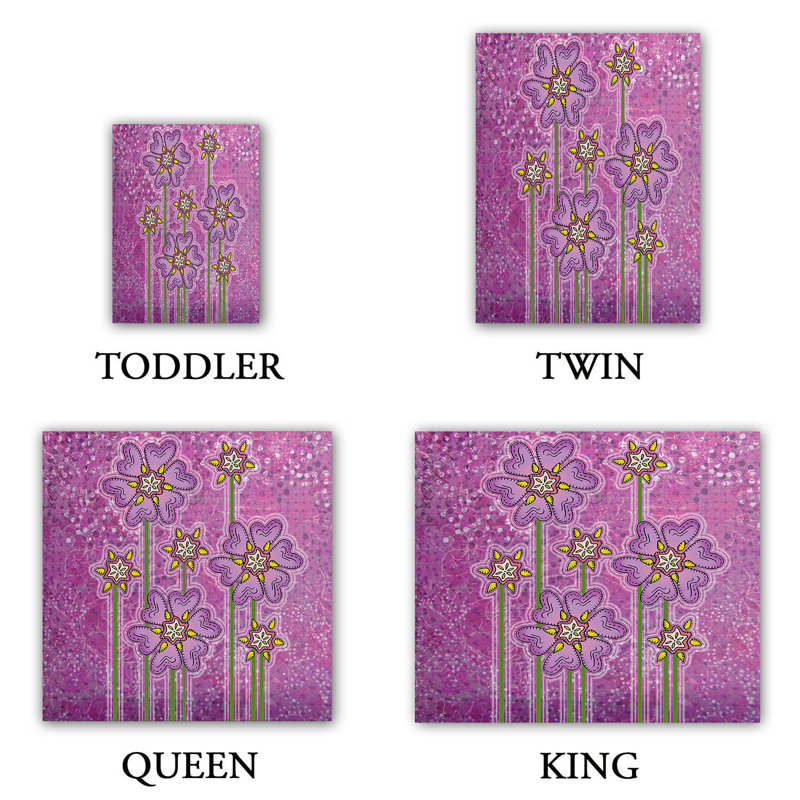 Ensemble de housse de couette en microfibre DiaNoche par Diana Evans - mauve à motif floral