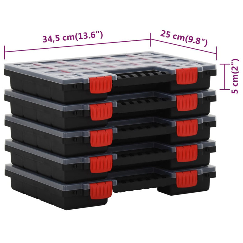 Tool Box, 5cm H x 34.5cm W x 25cm D