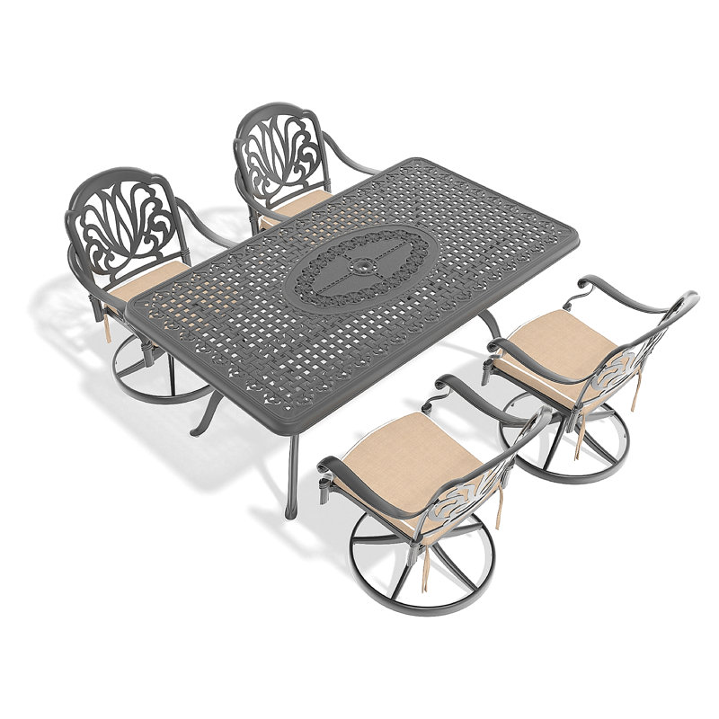 Meubles de jardin en aluminium coulé, 4