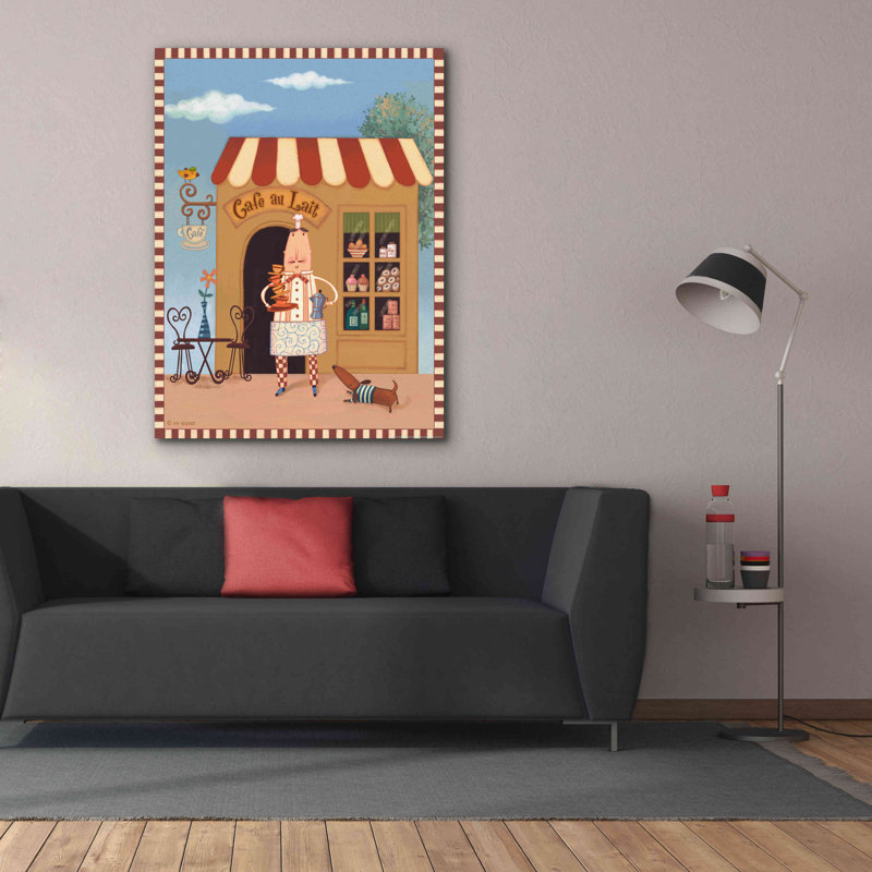 «Chef 6 Cafe Au Lait» par Viv Eisner, art mural sur toile, H 54 po x l 40 po x P 1,5 po