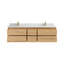 Meuble-lavabo double flottant en teck Madison-96318288