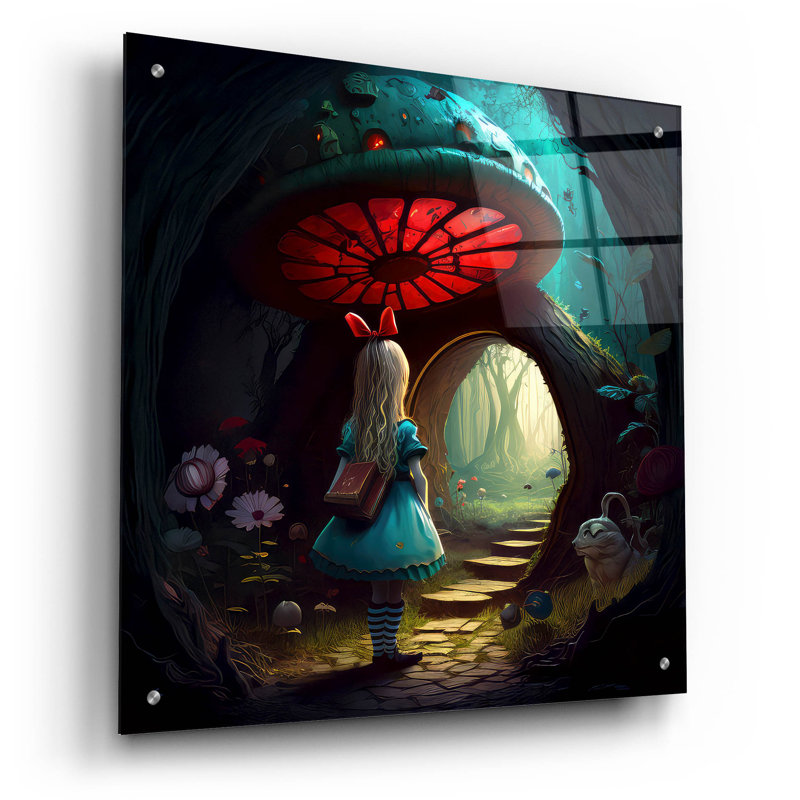 «Alice Back Pack» par The Golden Valley, art mural en verre acrylique, H 24 po x l 24 po x P 0,2 po