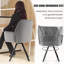 Jeanette 50cm H Sponge Upholstered Metal Upholstered Back Armchair in Grey