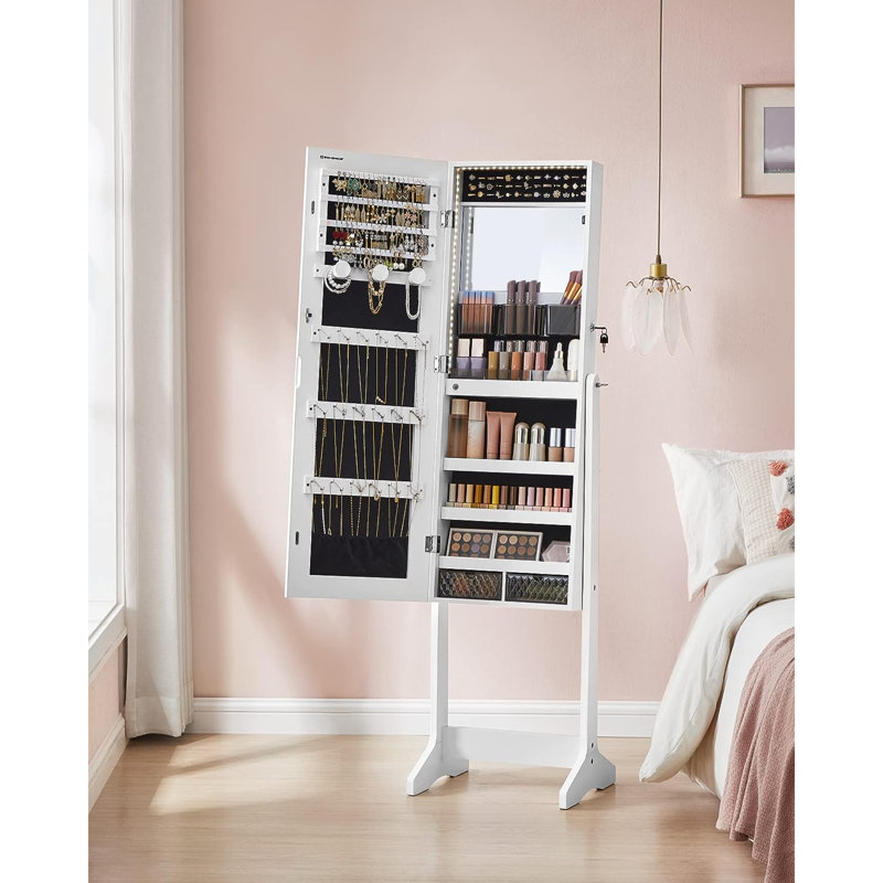 Armoire à bijoux 16,2 de large, Blanc
