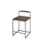 Tabouret de comptoir en cuir Bradbury, truffe-1142512335