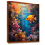 Orange, bleu, corail, poisson rouge, Marvel - art mural de mur de corail, salon-1717087424-1745399147