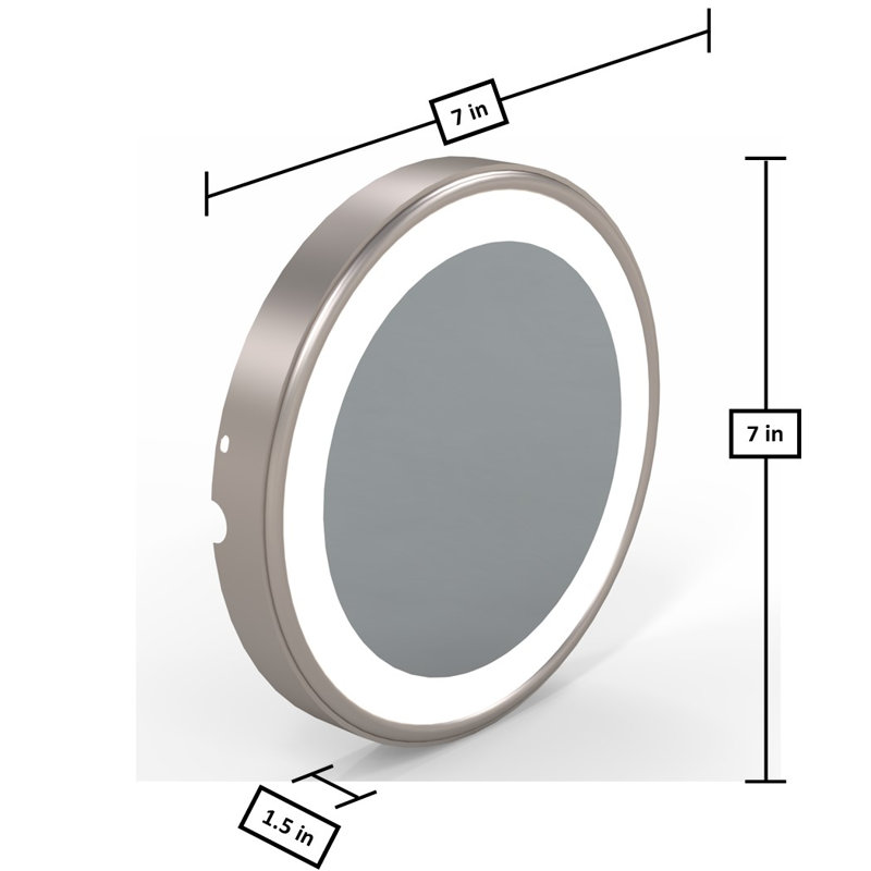 Kimball Young Metal Concave Mirror, Brushed Nickel