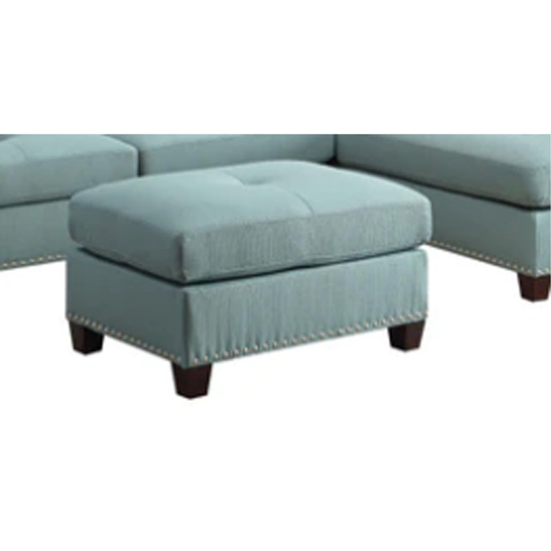 Contemporary-Style Ottoman, Accent Ottoman, Living Room Ottoman, Teal