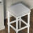 Transitional Design 31"H Square Bar Stool For Outdoor, 1Pc