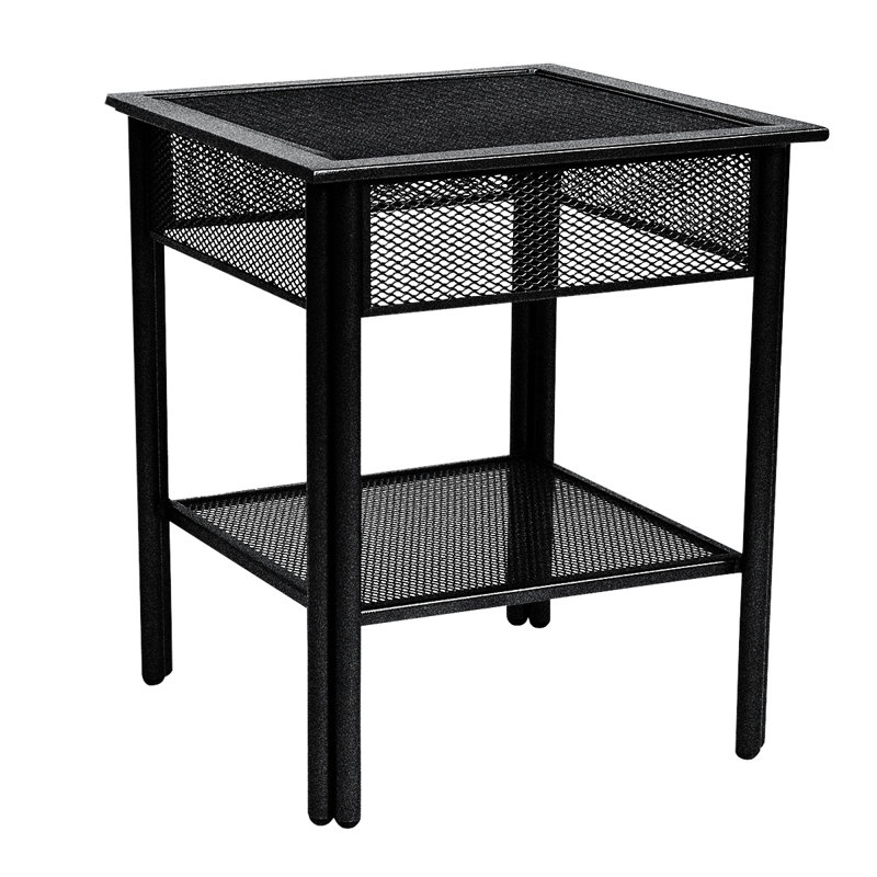 Jax Outdoor Side Table, Textured Black