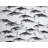 Gray School of Fish White Polyester Placemat - Aquatic Decor