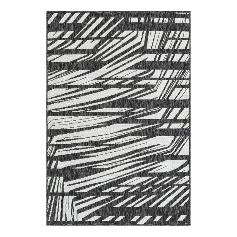 Abstract Indoor / Outdoor Rug, Rectangle 4'1" x 6'1"