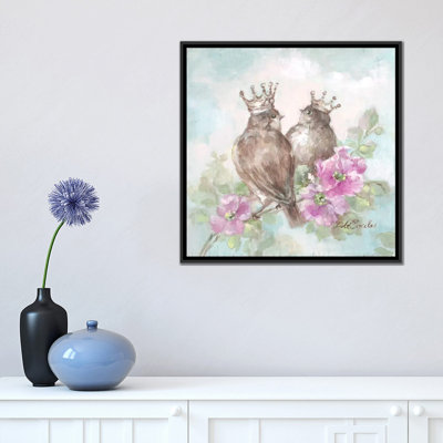 «French Crown Songbirds II» par Debi Coules - Estampe numérique sur toile tendue avec châssis