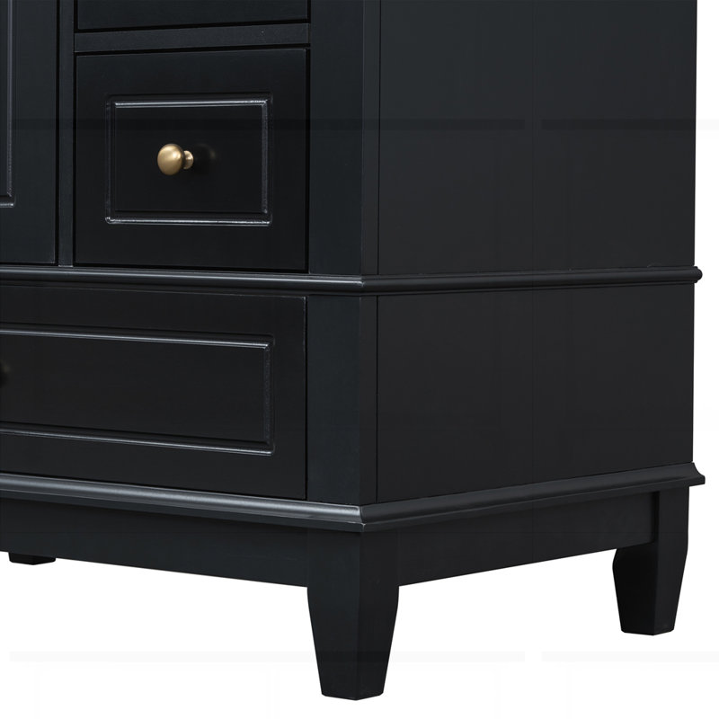 30" Bathroom Vanity with Sink, Black