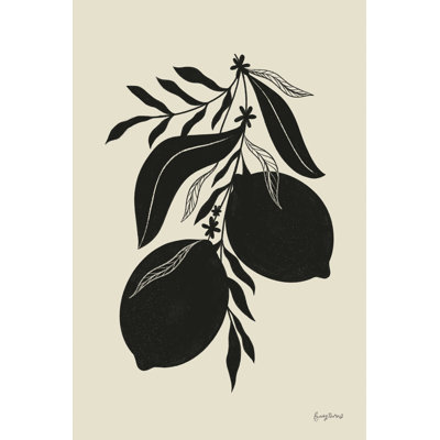 «Lemon Silhouette II» par Becky Thorns - impression sur toile tendue