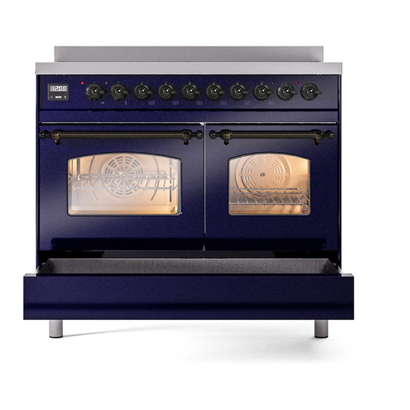 ILVE Nostalgie II 40 in Induction Range, Midnight Blue/Bronze