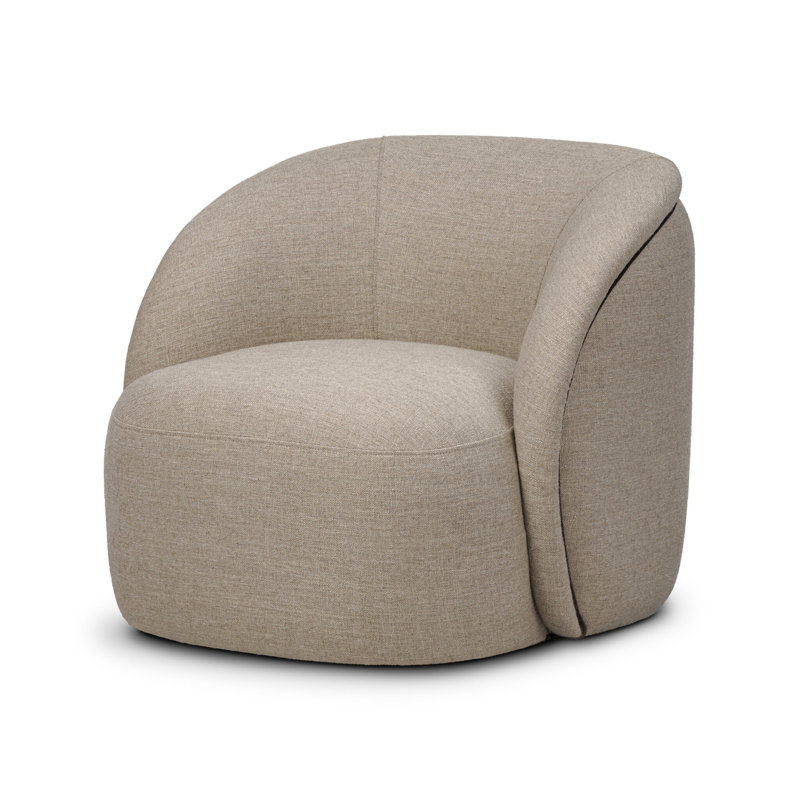 Laurrey Swivel Chair-Monte Navy, Alcala Taupe Polyester Blend