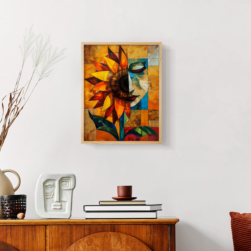 Série FLORAL CDLxxvii - reproduction encadrée de qualité supérieure - prête à être accrochée - aucun clou requis, Cadre noir
