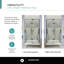 Porte de douche à charnière sans cadre l 60 po x H 74,25 po-83967757
