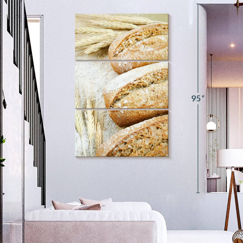 Yarlin Three Wheat Loaves, 38" H x 24" W