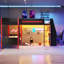 Lit superposé simple en forme de L avec lit mezzanine simple, bureau intégré, tablettes et DEL