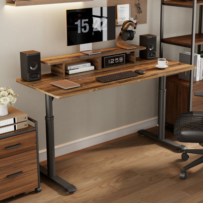 Kathreen 152.4Cm W Height Adjustable Rectangular Computer Desk