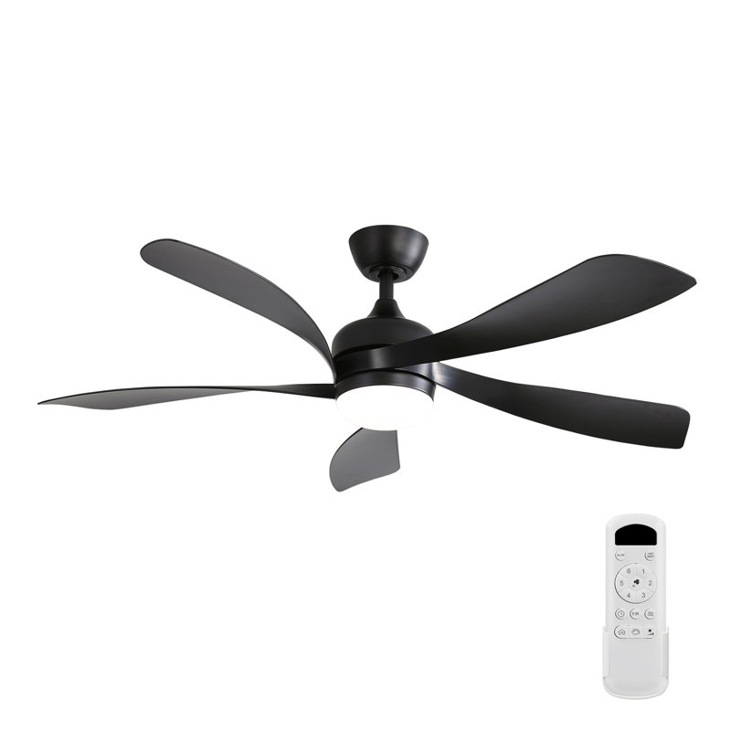 Ventilateur de plafond moderne de 52 pouces avec 3 moteurs à courant continu réversible à télécommande et 5 pales en ABS à intensité variable