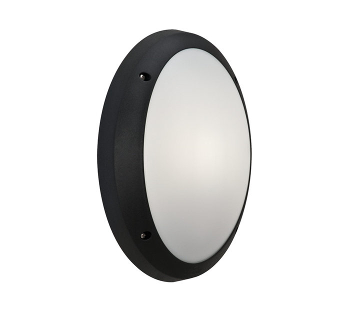Sobaan Black Resin 33cm H Outdoor Bulkhead Light