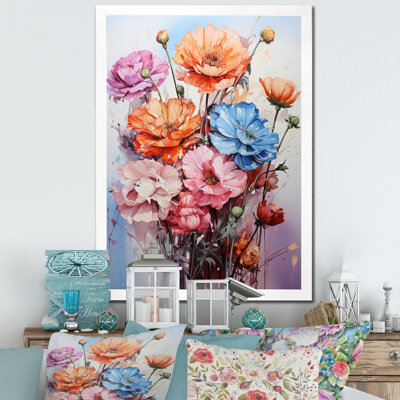 Carnations Representation Multicolored Acrylic II " Carnations Representation Multicolored Acrylic II "