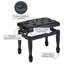 Feltault Faux Leather Piano Stool Height Adjustable Seat Keyboard Bench Black