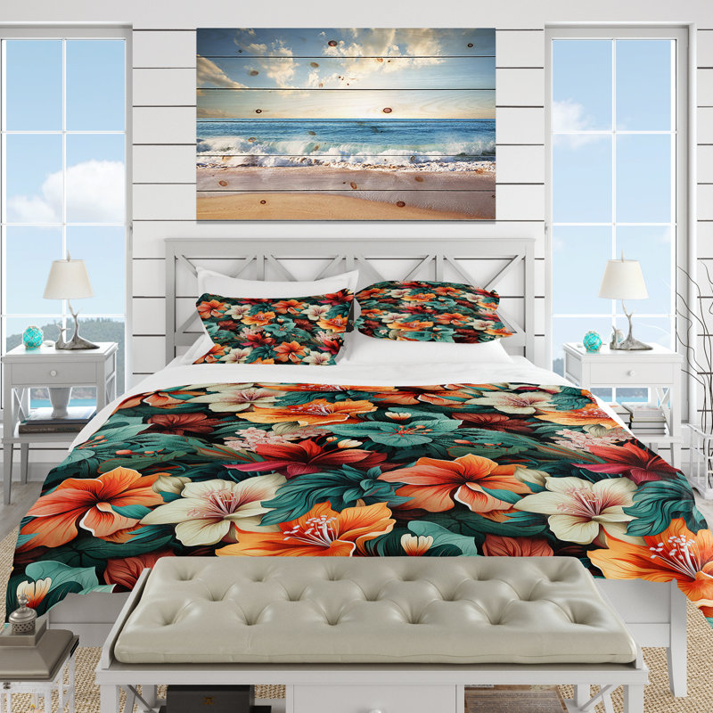 Ensemble de housse de couette Tropical Essence, Housse de couette pour très grand lit et 2 très
