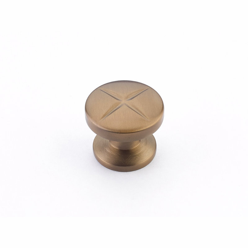 Northport Circle Knob, Brushed Bronze