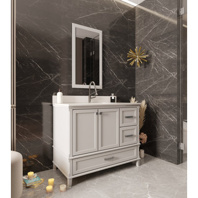 Ensemble de meuble-lavabo simple 41,3 po avec miroir Clabo