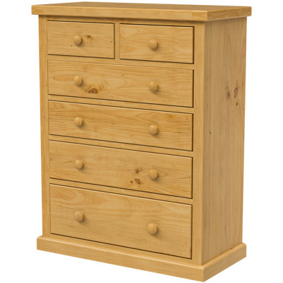 Jarrod Solid Wood 90cm W 6 - Drawer Chest of Drawers