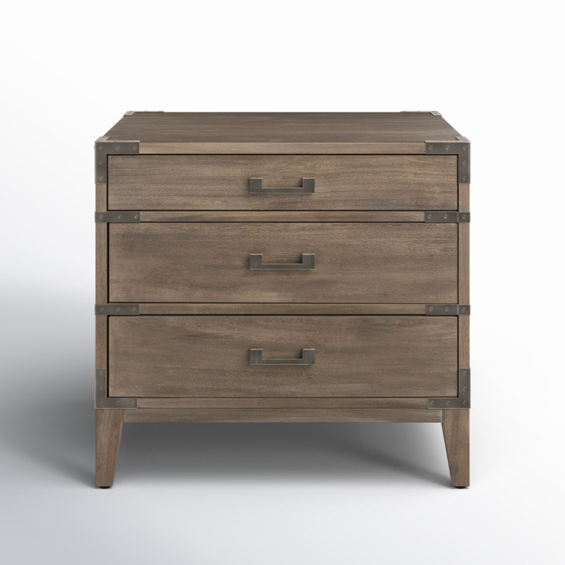 Lauretta 3 - Drawer 26" Nightstand, Ash Brown