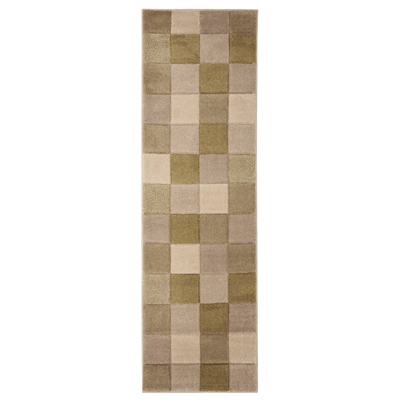 NEWPORT BLOCKS GREEN , Runner 60 x 200cm