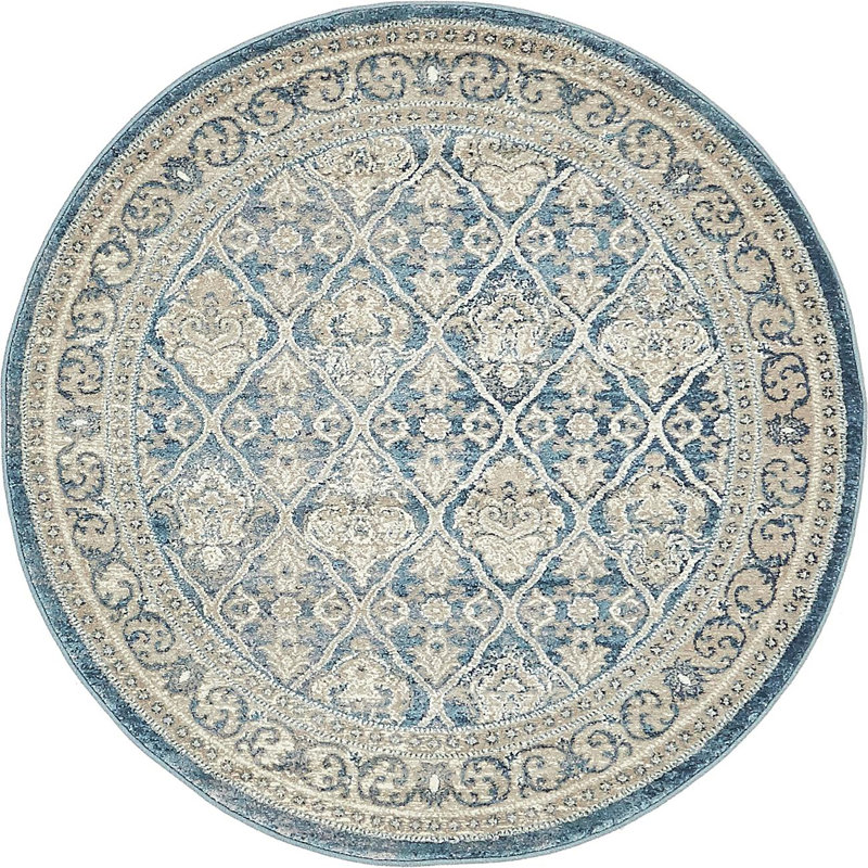 Pastrana Geometric Indoor Rug, Round 4'1"