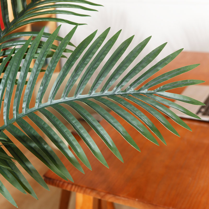 Palmier de canne doré artificiel Adcock en pot, plante artificielle pour la décoration intérieure, 1