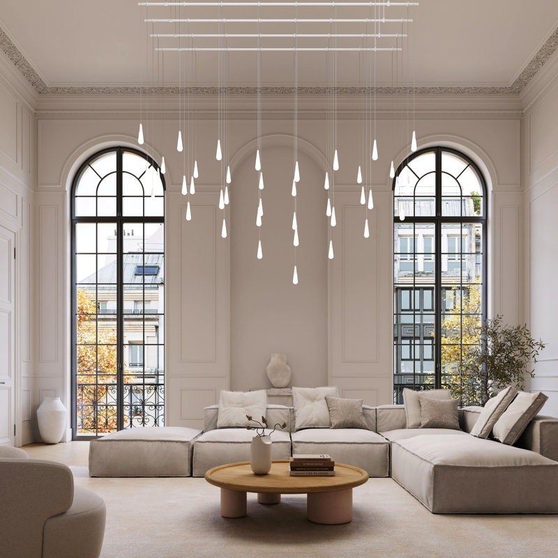 Suspenders® 40 - Light LED Chandelier, Satin White
