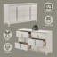 Commode finition perle blanche