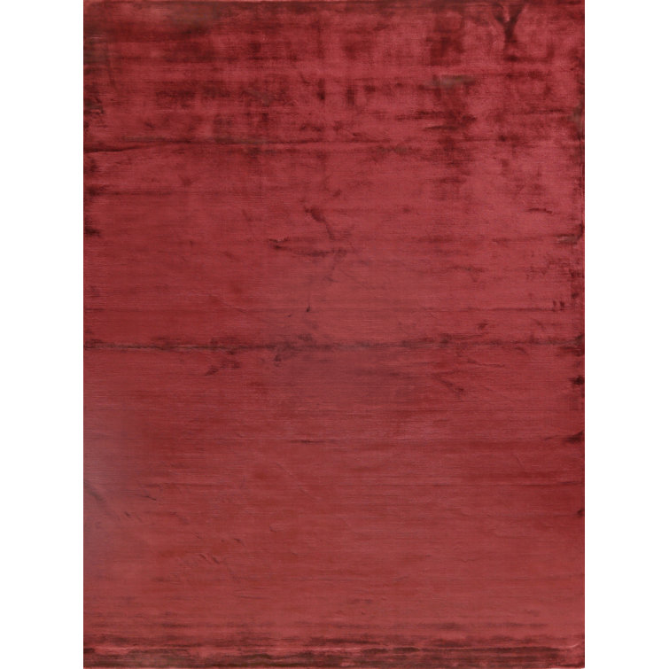 Plain Dove Area Rug in Red