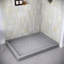 Base de douche en acrylique gris mat avec drain central 48 po x 36 po Streamline-118934450-118934449