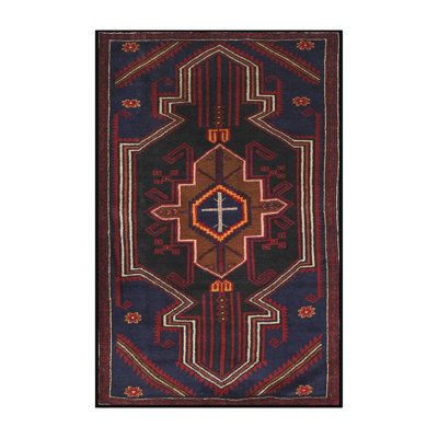 Tapis oriental rouge / bleu / brun