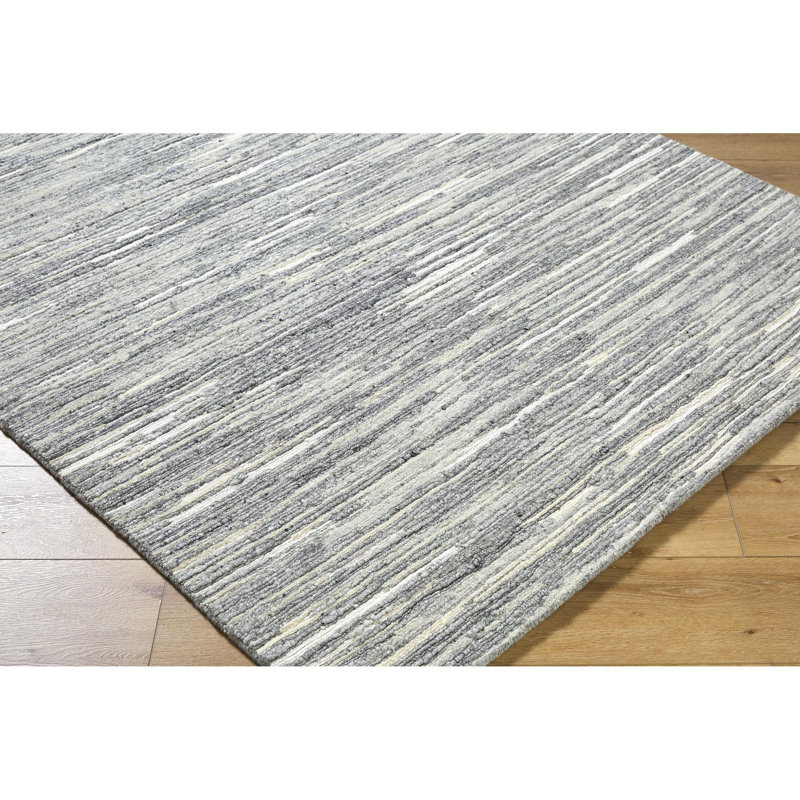 Shaquille Handmade Wool Abstract Area Rug, Rectangle 2' x 3'