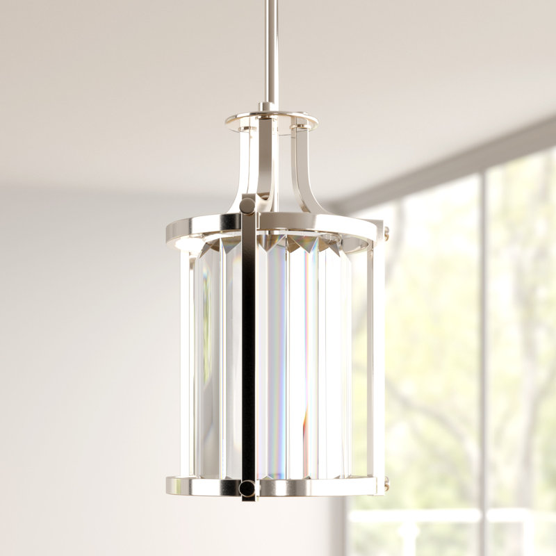 Bunton 1 - Light Lantern Pendant, Polished Nickel