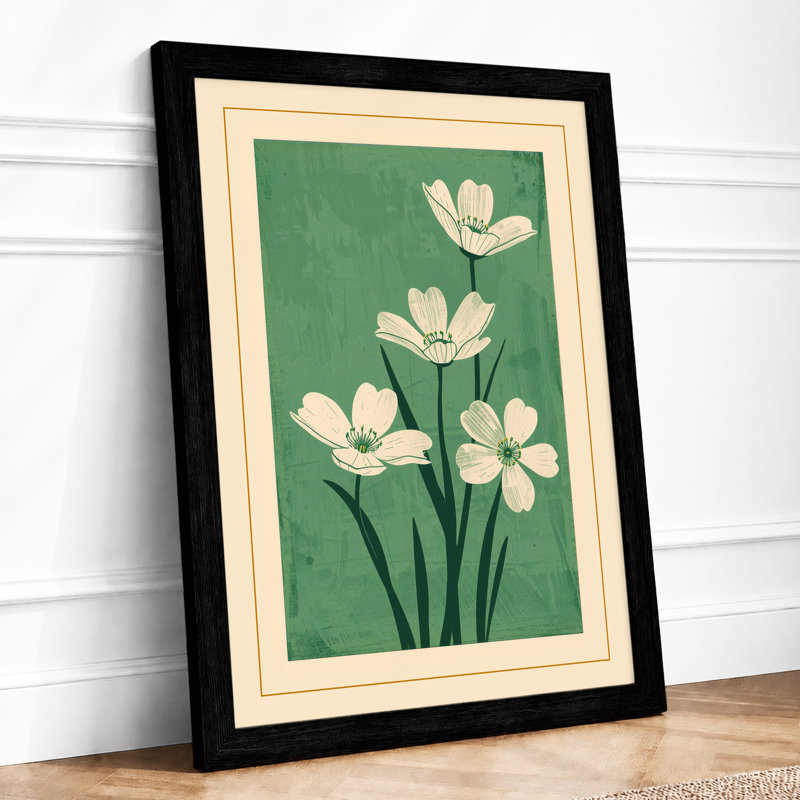 Blooms Botanical - Framed Print, A4 - 29.7 x 21.0 cm, Black