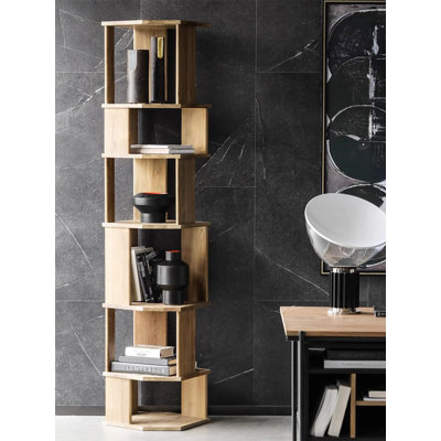 Grande étagère de rangement en bois de frêne pour livres