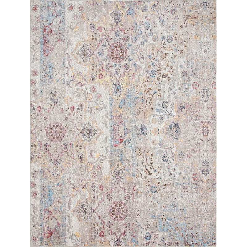 Tapis crème de style sud-ouest Mulvaney, Rectangle 2 pi 2 po x 3 pi