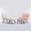 Caernarfon Upholstered Slipper Chair with Footstool-1302619639