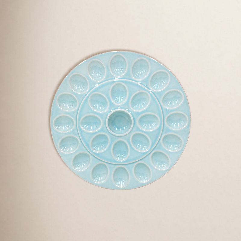 Costa Nova Cook & Host Egg Platter, Robins Egg Blue